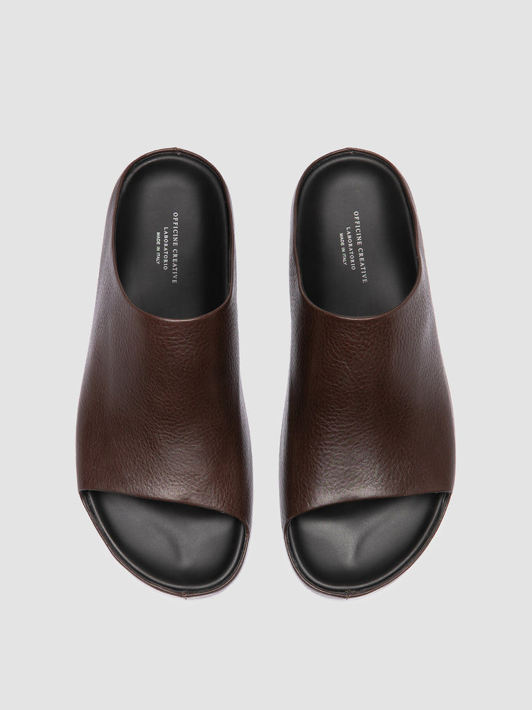 BABOUCHE 002 - Brown Leather Mule Sandals