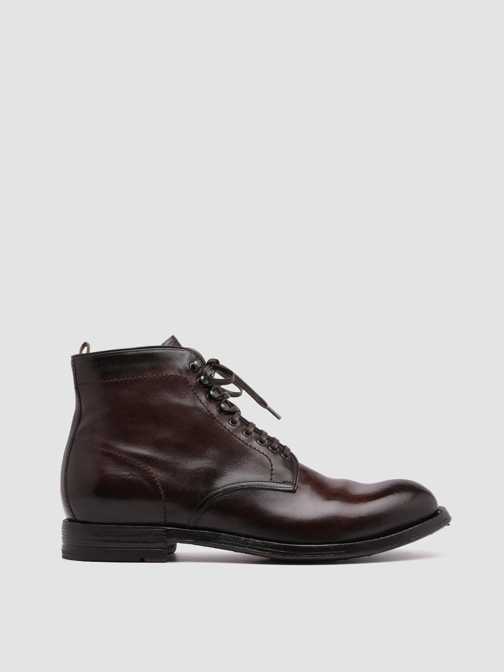 BALANCE 003 - Brown Leather Lace Up Boots - image 1,side view