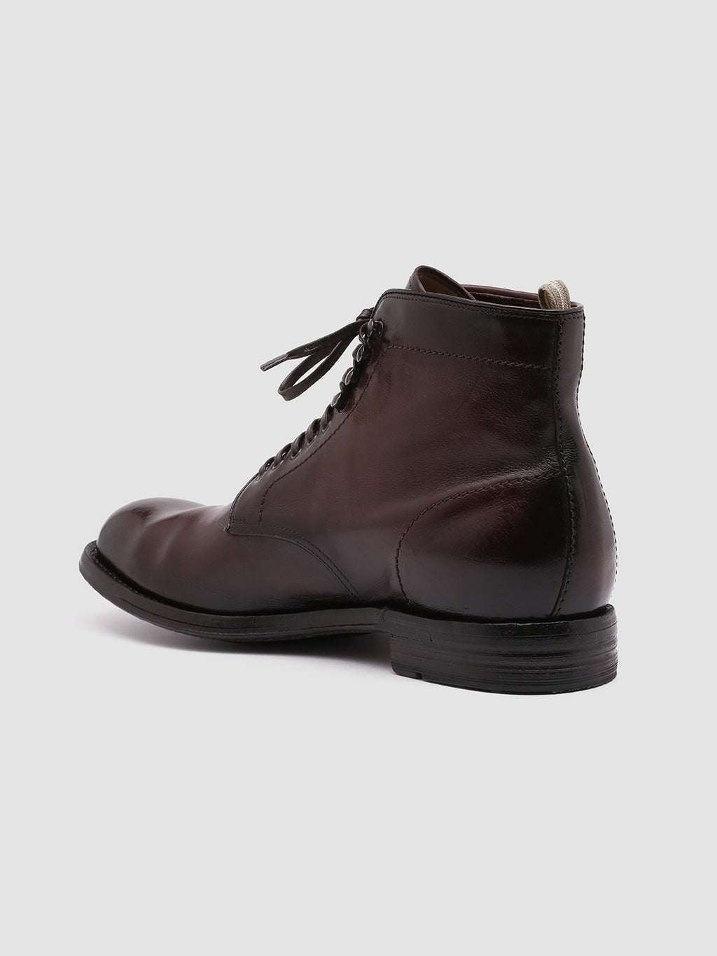 BALANCE 003 - Brown Leather Lace Up Boots - image 4,side view