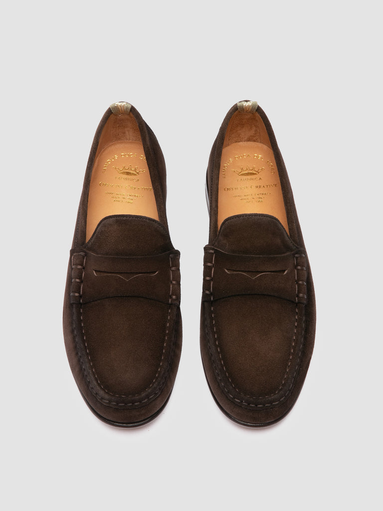 BALFRON 002 - Dark Brown Suede Penny Loafer