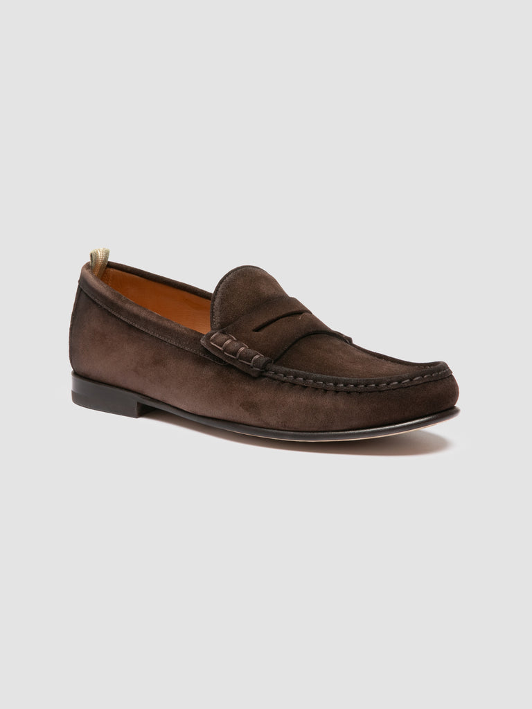 BALFRON 002 - Dark Brown Suede Penny Loafer