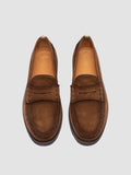 BALFRON FLEXI 001 - Brown Suede Penny Loafers