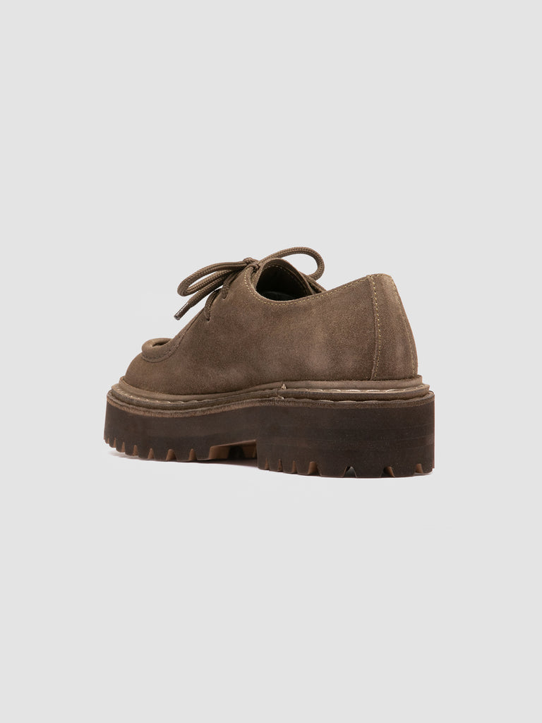 BLOSSOM 001 - Scarpe Derby in Pelle Scamosciata Marrone
