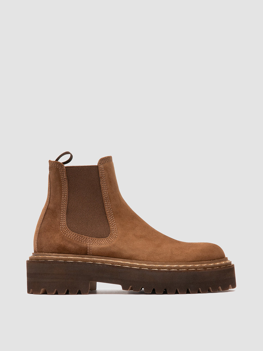 BLOSSOM 003 - Brown Suede Chelsea Boots