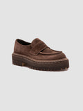 BLOSSOM 015 - Brown Suede Penny Loafers - thumb image 3,side view
