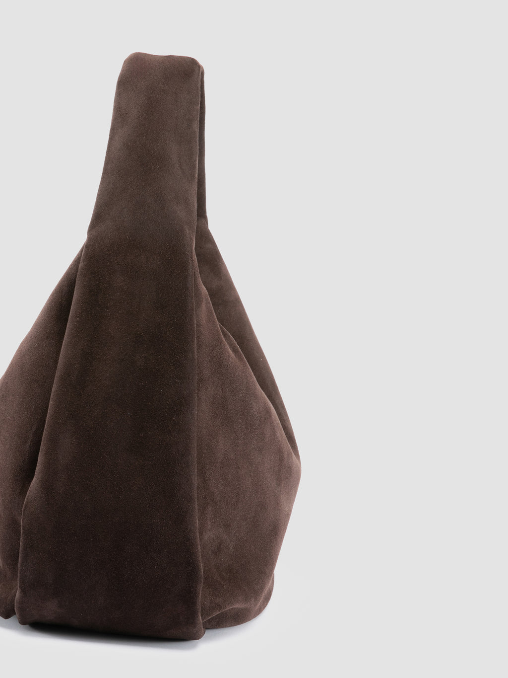 BOLINA 048 - Brown Suede Shoulder Bag - image 5,side view