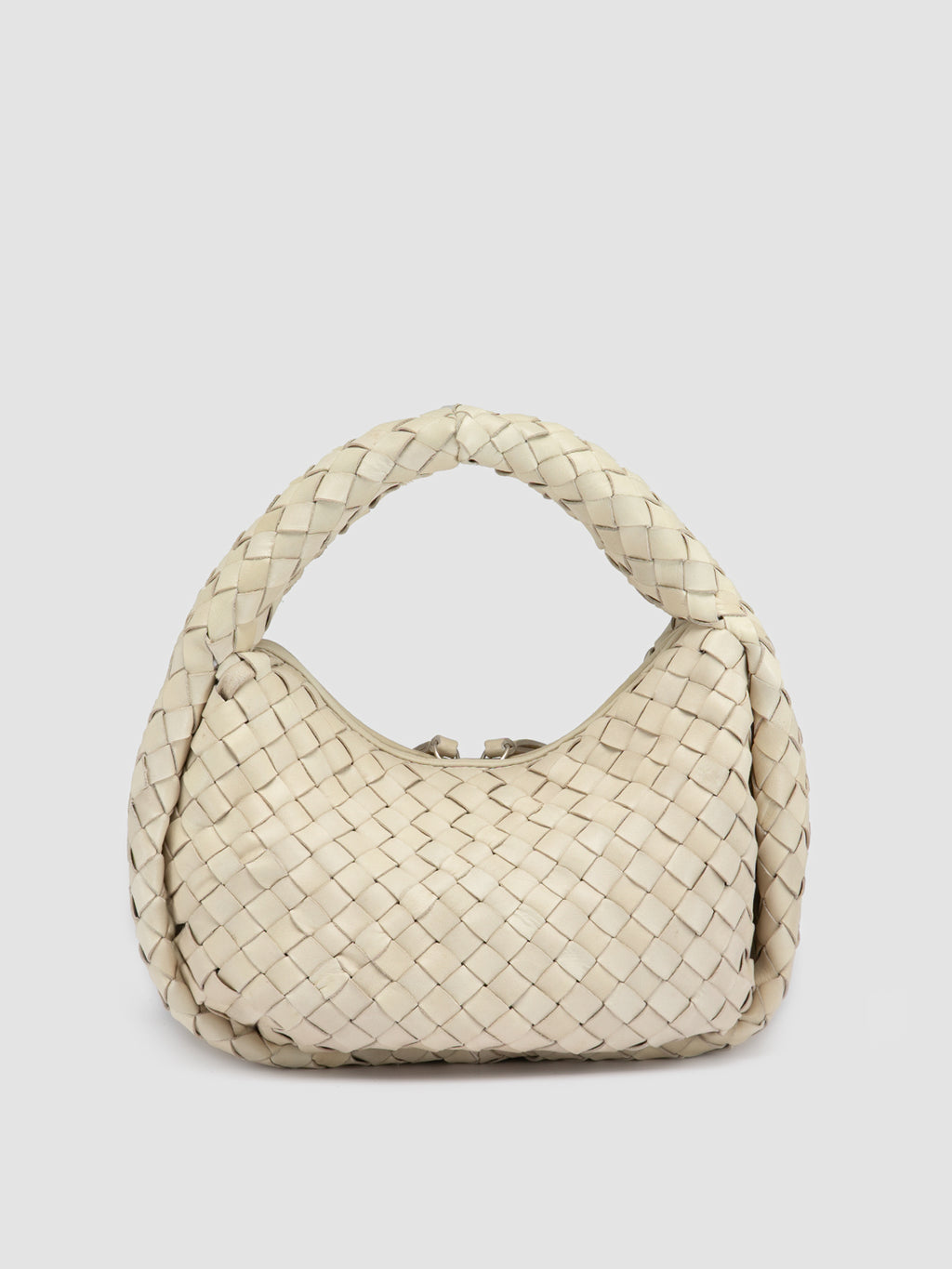 NOLITA WOVEN 144 - Borsa con Manico in Pelle Bianca