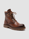 BOSS 002 - Stivali Stringati in Pelle Marrone