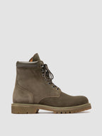 BOSS 002 - Stivali Stringati in Pelle Scamosciata Verde