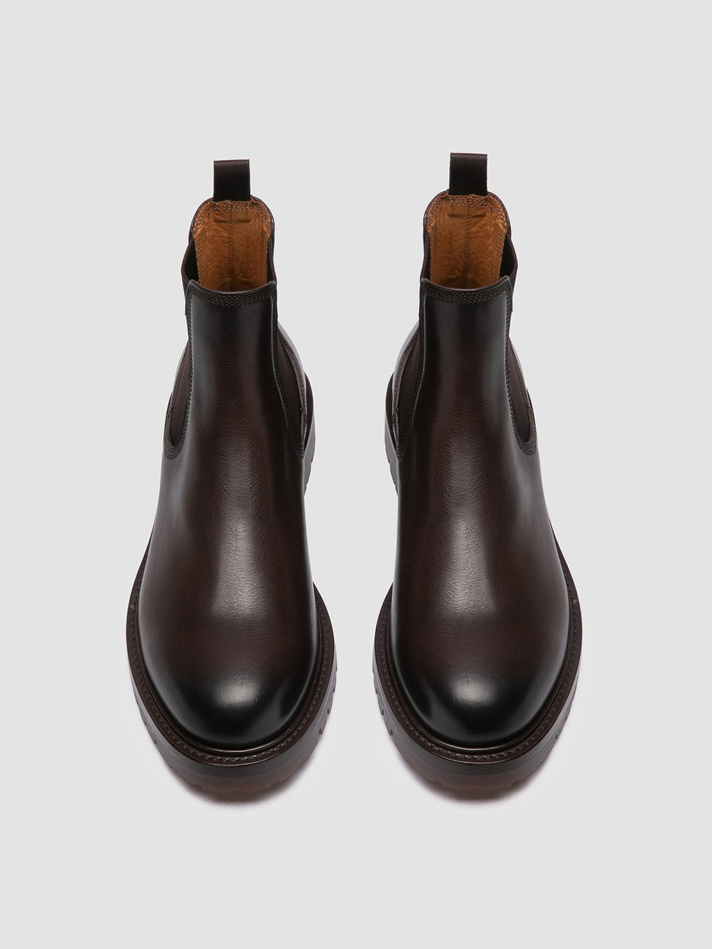 BOSS 004 - Brown Leather Chelsea Boots Men Officine Creative - 2