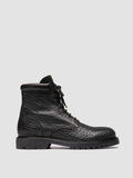 BOSS 008 - Black Leather Lace-Up Boots