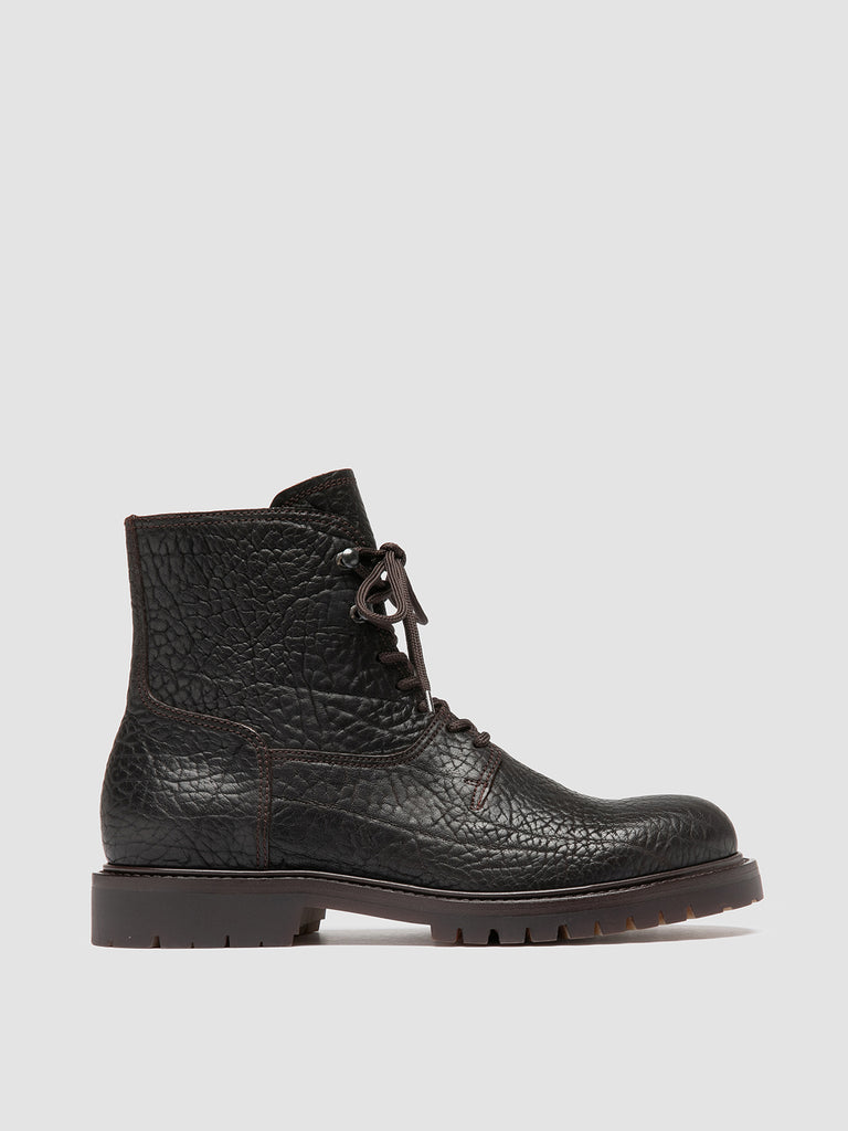 BOSS 017 - Stivali Stringati in Pelle Marrone