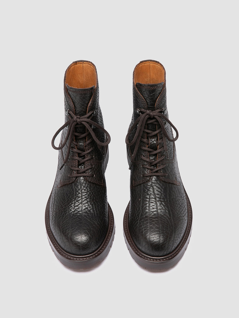 BOSS 017 - Stivali Stringati in Pelle Marrone