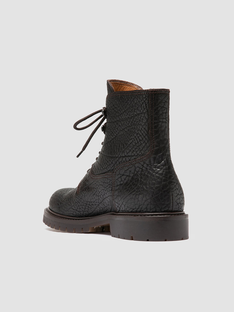 BOSS 017 - Stivali Stringati in Pelle Marrone