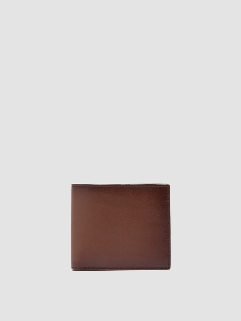 BOUDIN 02 - Portafoglio Bifold in Pelle Marrone
