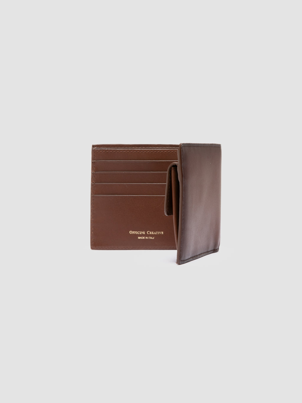 BOUDIN 02 - Portafoglio Bifold in Pelle Marrone