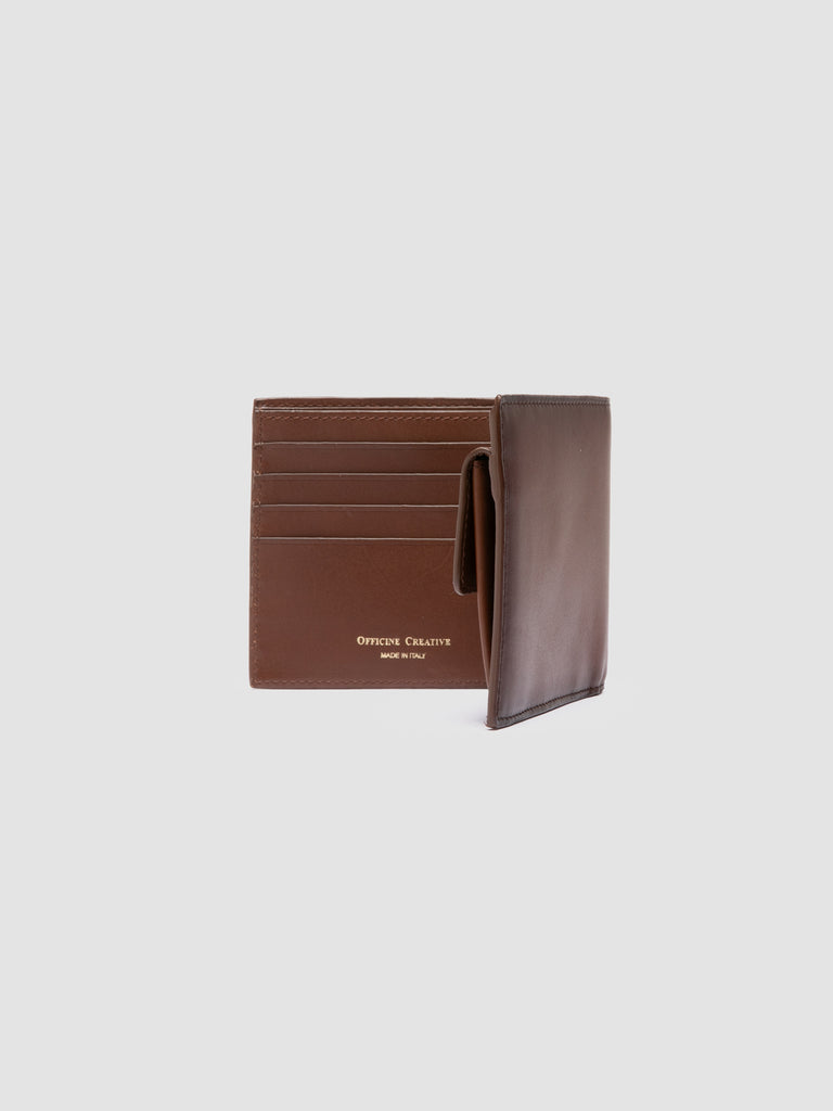 BOUDIN 02 - Portafoglio Bifold in Pelle Marrone