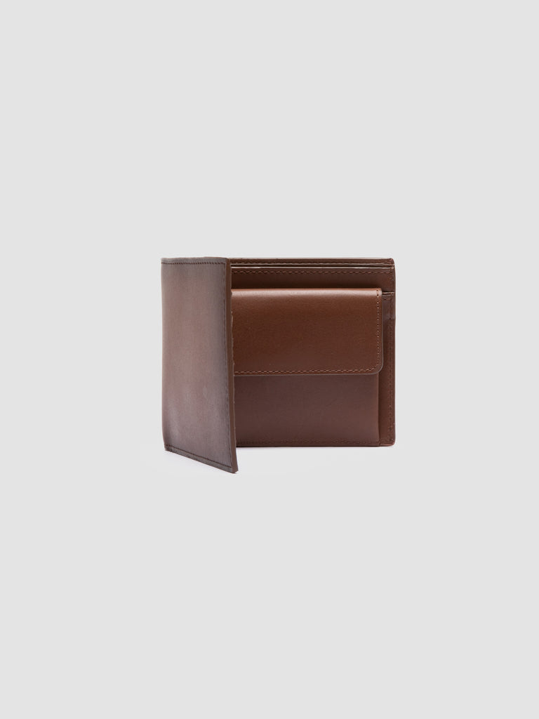 BOUDIN 02 - Portafoglio Bifold in Pelle Marrone