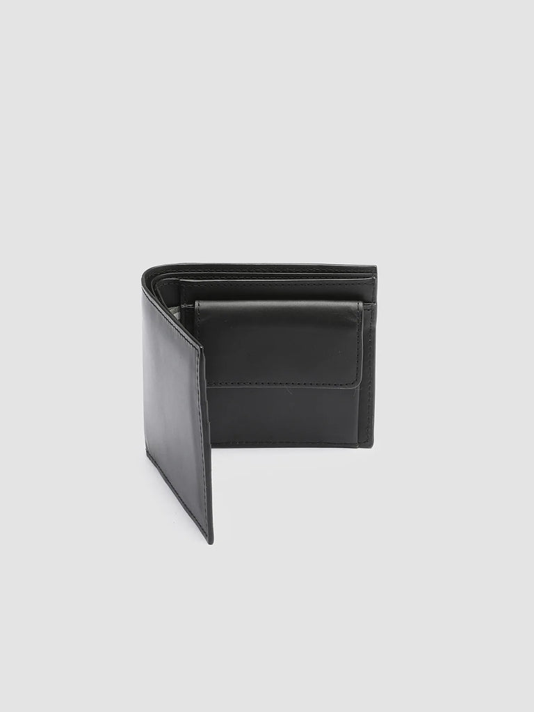BOUDIN 02 - Portafoglio Bifold in Pelle Nera