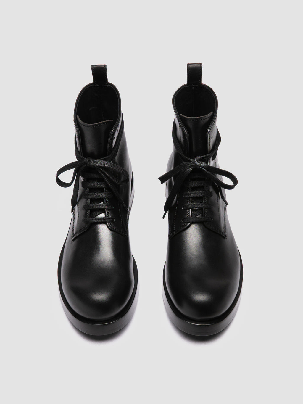 BULLA 002 - Black Leather Lace-up Boots Men Officine Creative - 2