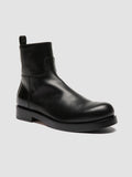 BULLA 003 - Stivali con Zip in Pelle Nera
