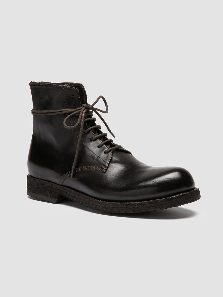 BULLA DD 102 - Stivali Stringati in Pelle Marrone