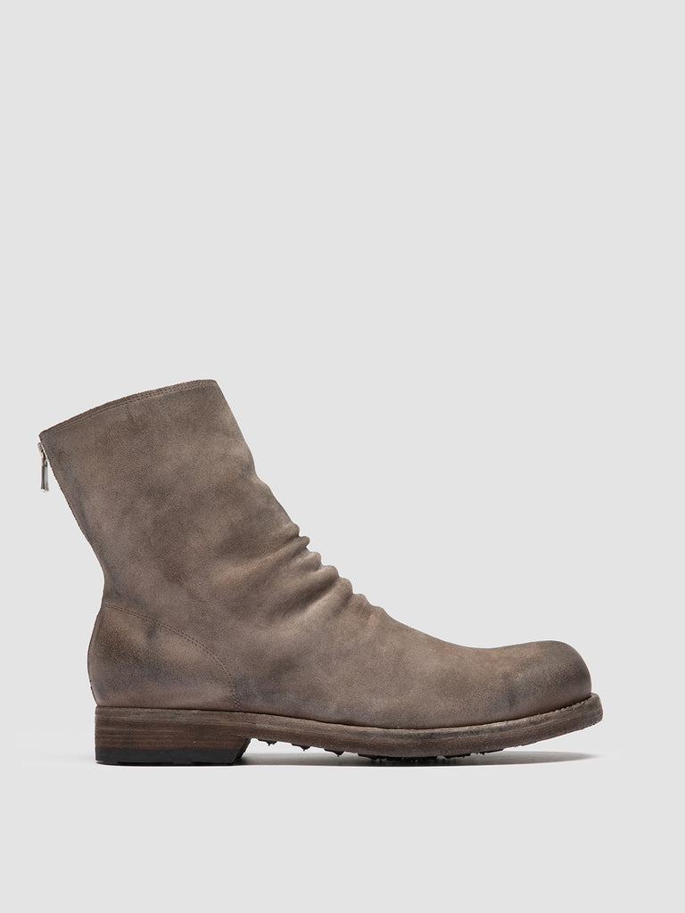 BULLA DD 103 - Stivali con Zip in Pelle Scamosciata Tortora