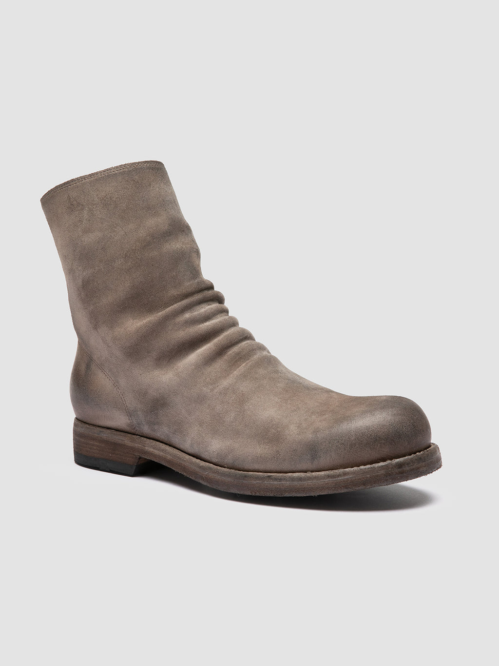 BULLA DD 103 - Stivali con Zip in Pelle Scamosciata Tortora
