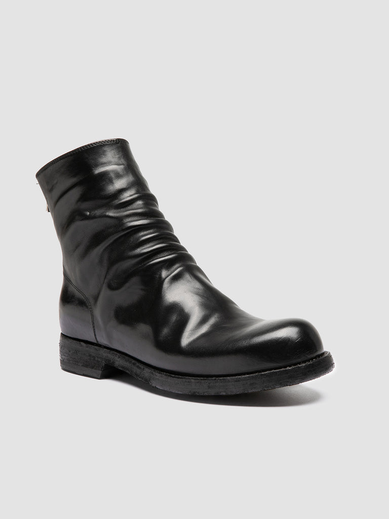 BULLA DD 103 - Stivali con Zip in Pelle Nera