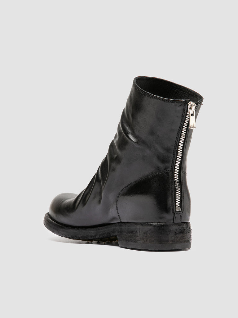 BULLA DD 103 - Stivali con Zip in Pelle Nera