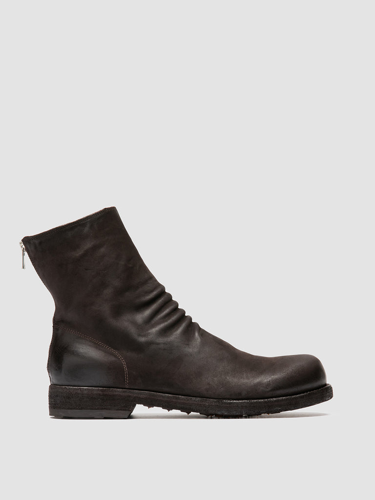 BULLA DD 103 - Stivali con Zip in Pelle Marrone