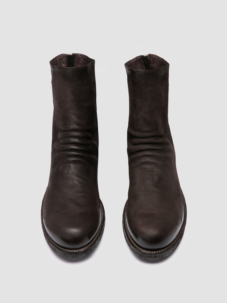 BULLA DD 103 - Stivali con Zip in Pelle Marrone