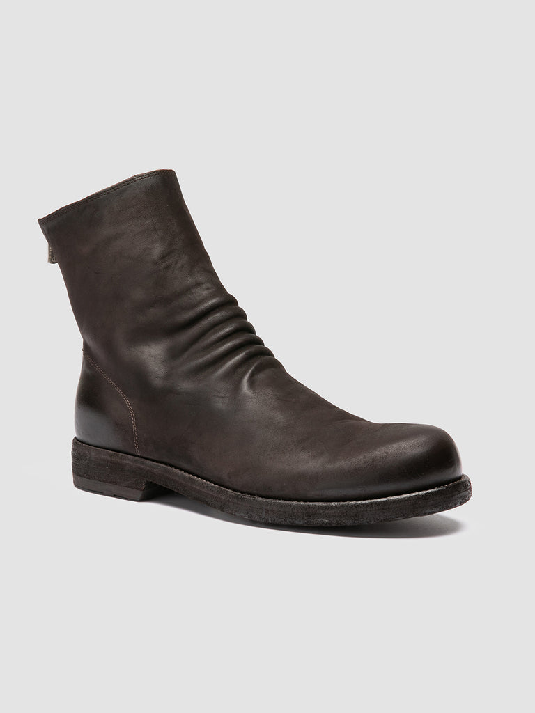 BULLA DD 103 - Stivali con Zip in Pelle Marrone