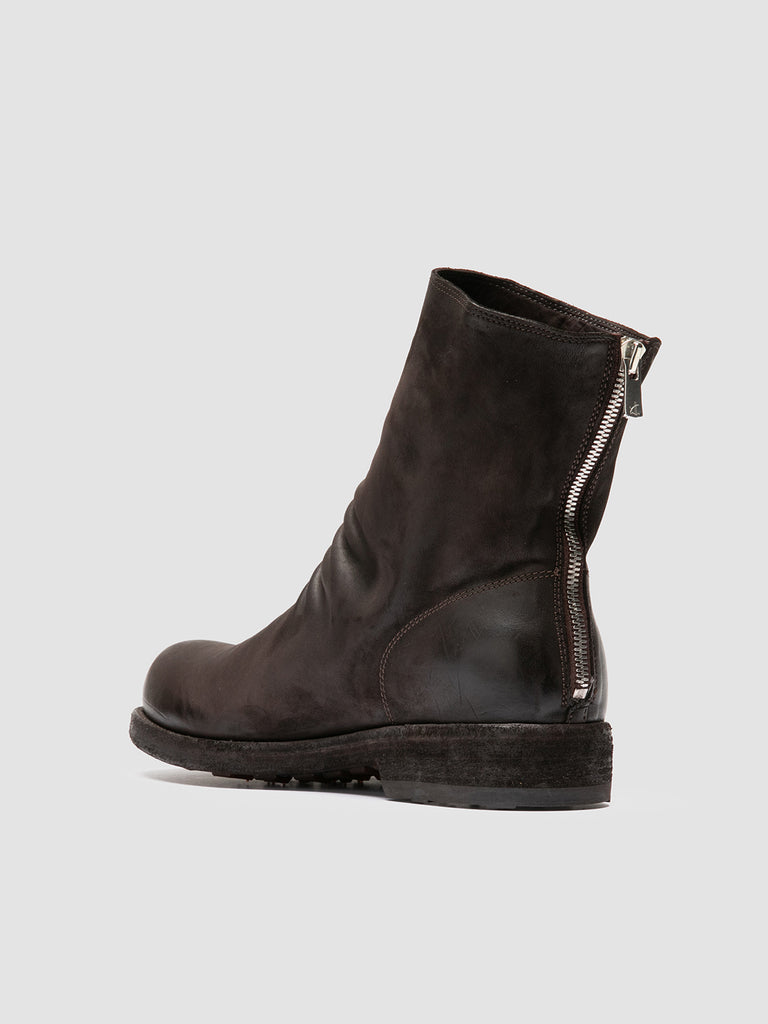 BULLA DD 103 - Stivali con Zip in Pelle Marrone
