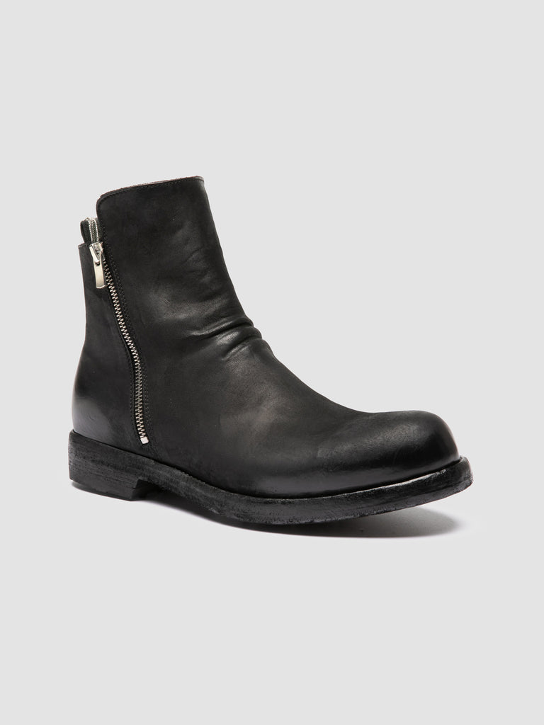 BULLA DD 105 - Stivali con Zip in Pelle Nera