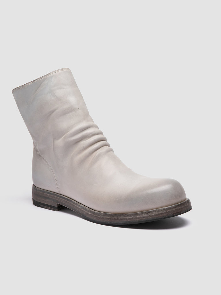 BULLA DD 303 - Grey Leather Zipped Boots Women Officine Creative - 3