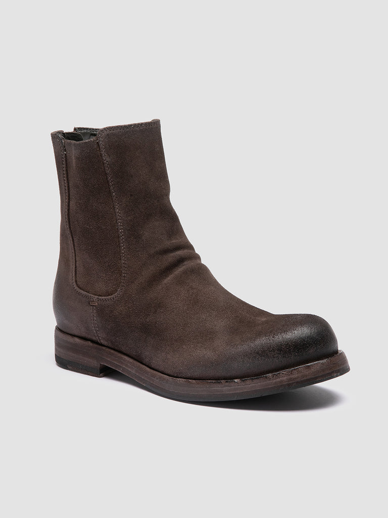 BULLA DD 304 - Stivali con Zip in Pelle Scamosciata Tortora