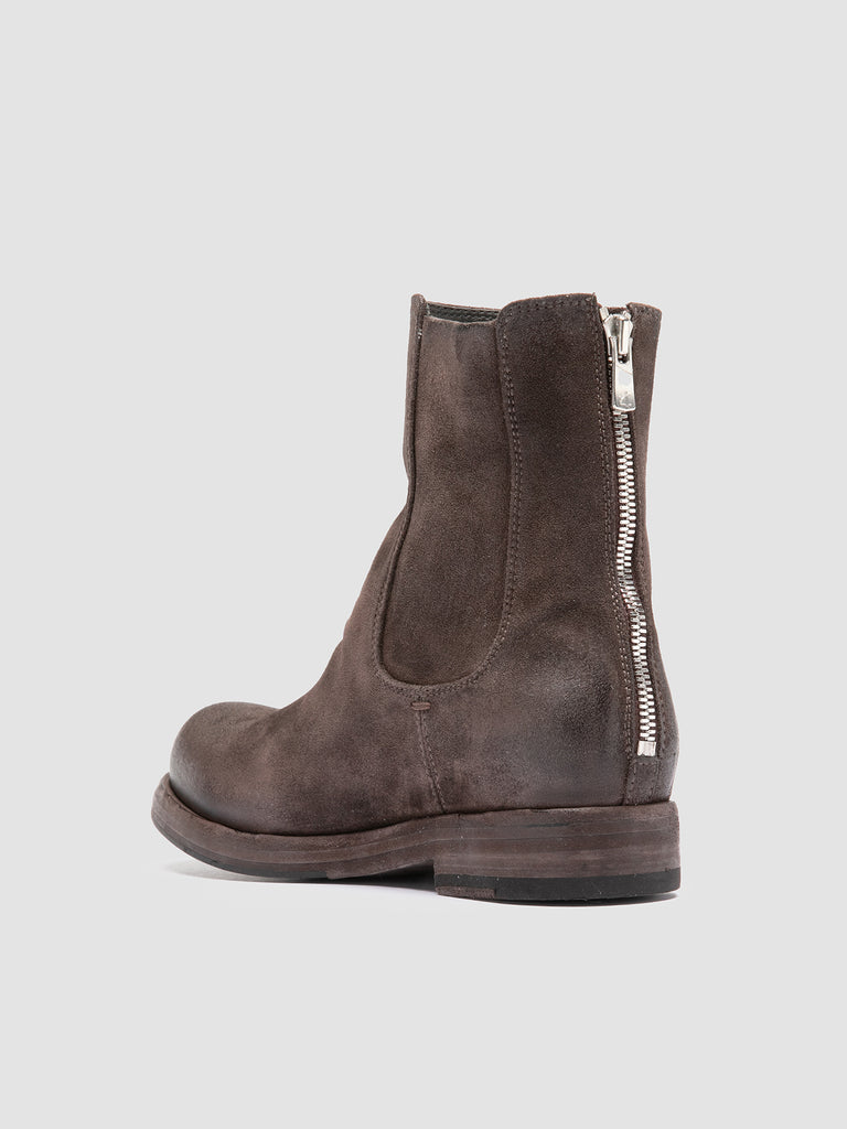 BULLA DD 304 - Stivali con Zip in Pelle Scamosciata Tortora