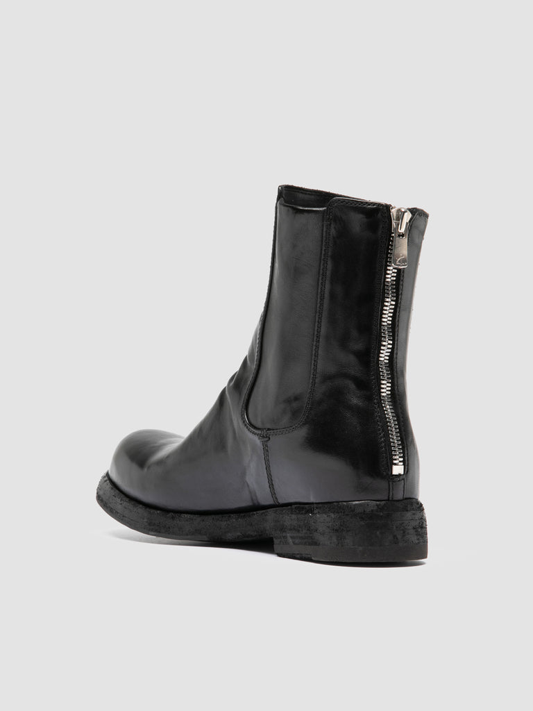 BULLA DD 304 - Stivali con Zip in Pelle Nera