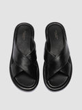 ESTENS 001 - Black Leather Slide Sandals