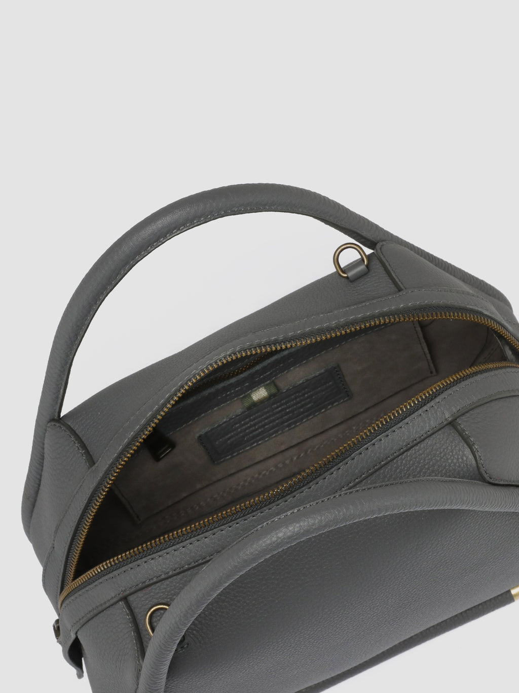 CABALA 008 - Grey Leather Handle Bag