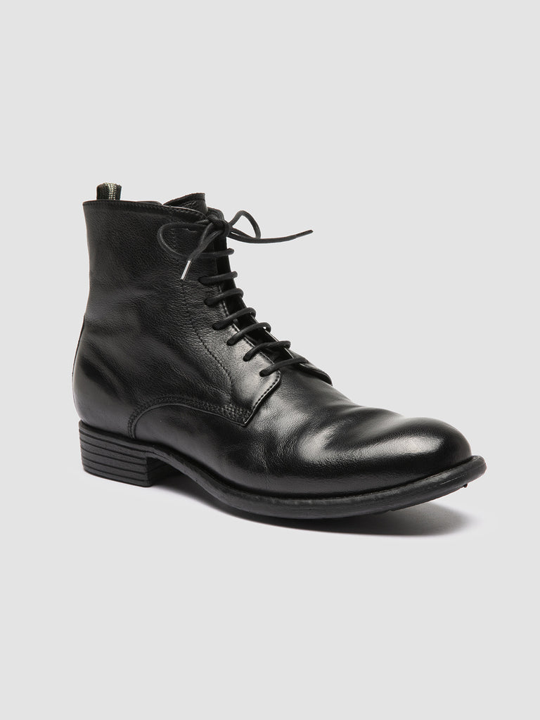 CALIXTE 002 - Black Zipped Leather Booties Women Officine Creative - 3