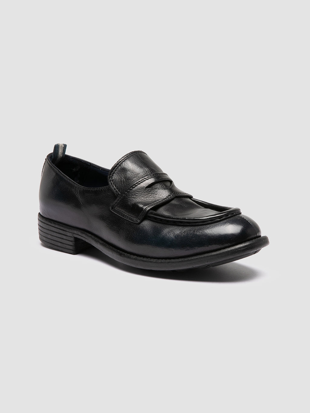 CALIXTE 020 - Mocassini Penny in Pelle Blu