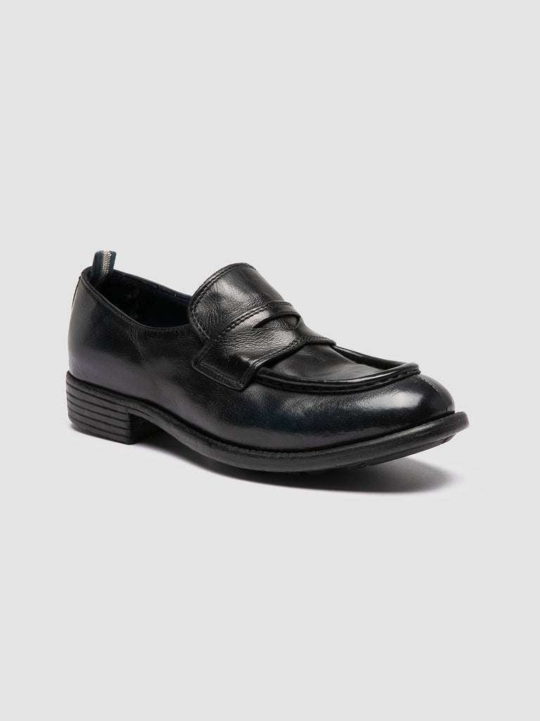 CALIXTE 020 - Mocassini Penny in Pelle Blu