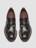CALIXTE 020 - Burgundy Leather Penny Loafers