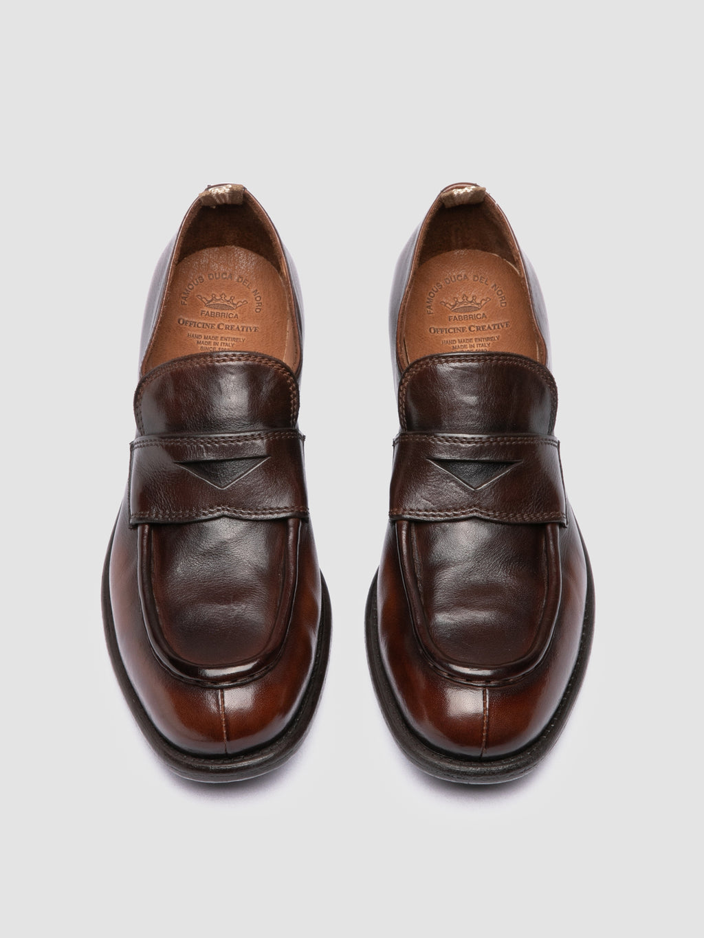 CALIXTE 020 - Mocassini Penny in Pelle Marrone