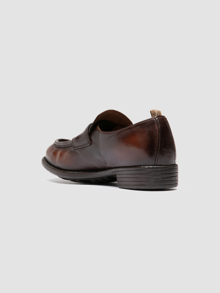 CALIXTE 020 - Mocassini Penny in Pelle Marrone