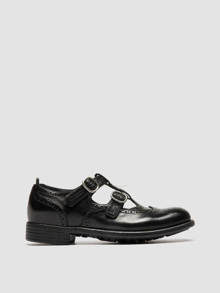CALIXTE 056 - Black Leather Maryjane Loafers