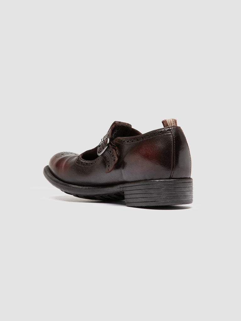 CALIXTE 071 - Sandali T-Bar in Pelle Marrone