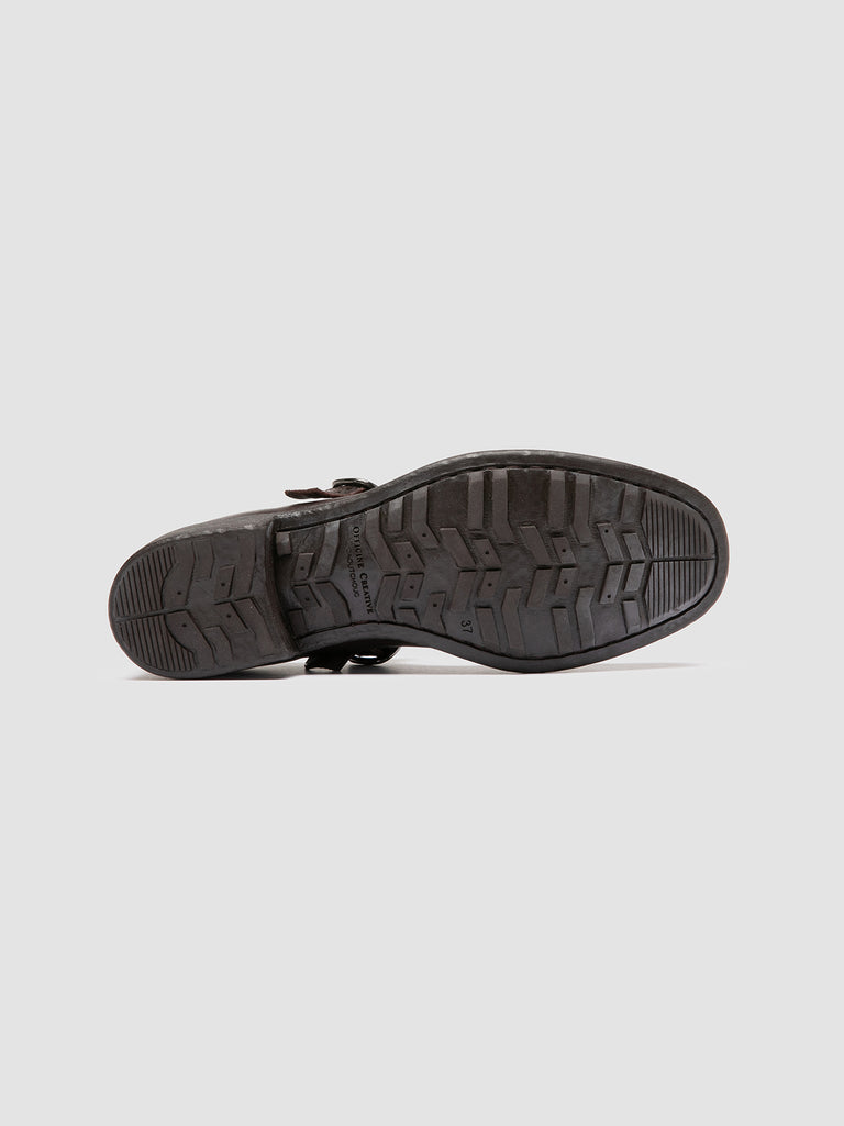 CALIXTE 071 - Sandali T-Bar in Pelle Marrone
